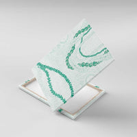 Aloha Lei Mikioi Canvas Wall Art Sage Green Polynesian Tribal Tatau Pattern