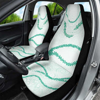 Aloha Lei Mikioi Car Seat Cover Sage Green Polynesian Tribal Tatau Pattern