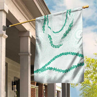 Aloha Lei Mikioi Garden Flag Sage Green Polynesian Tribal Tatau Pattern