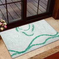 Aloha Lei Mikioi Rubber Doormat Sage Green Polynesian Tribal Tatau Pattern LT9 - Polynesian Pride