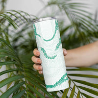 Aloha Lei Mikioi Skinny Tumbler Sage Green Polynesian Tribal Tatau Pattern LT9 - Polynesian Pride