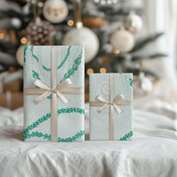 Aloha Lei Mikioi Wrapping Paper Sage Green Polynesian Tribal Tatau Pattern - Polynesian Pride