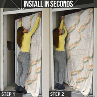 Aloha Pakalana and Puakenikeni Lei Door Cover Beige Hawaiian Pattern - Polynesian Pride