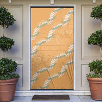 Aloha Pakalana and Puakenikeni Lei Door Cover Gold Hawaiian Pattern - Polynesian Pride
