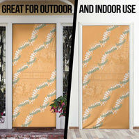 Aloha Pakalana and Puakenikeni Lei Door Cover Gold Hawaiian Pattern - Polynesian Pride
