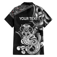 Personalised New Zealand Potae Pango Cricket Family Matching Off The Shoulder Long Sleeve Dress and Hawaiian Shirt Special Maori Hei Tiki Tribal Tattoo LT9 - Polynesian Pride