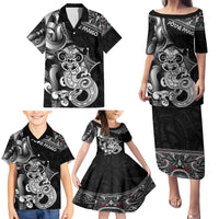 Personalised New Zealand Potae Pango Cricket Family Matching Puletasi and Hawaiian Shirt Special Maori Hei Tiki Tribal Tattoo LT9 - Polynesian Pride