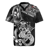 Personalised New Zealand Potae Pango Cricket Rugby Jersey Special Maori Hei Tiki Tribal Tattoo