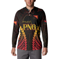 Custom Papua New Guinea Cricket Button Sweatshirt Go Barramundis