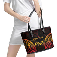 Custom Papua New Guinea Cricket Leather Tote Bag Go Barramundis