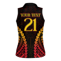 Custom Papua New Guinea Cricket Women Sleeveless Polo Shirt Go Barramundis
