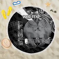 Custom Papua New Guinea Cricket Beach Blanket Tribal Bird of Paradise Tattoo