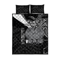 Custom Papua New Guinea Cricket Quilt Bed Set Tribal Bird of Paradise Tattoo
