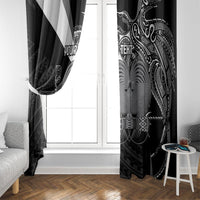 Custom Papua New Guinea Cricket Window Curtain Tribal Bird of Paradise Tattoo LT9 - Polynesian Pride