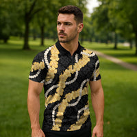 Aloha Melemele Hibiscus Pikake Lei Zipper Polo Shirt Hawaiian Quilt Pattern