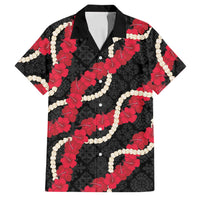 Aloha Ula'ula Hibiscus Pikake Lei Family Matching Short Sleeve Bodycon Dress and Hawaiian Shirt Hawaiian Quilt Pattern