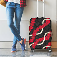 Aloha Ula'ula Hibiscus Pikake Lei Luggage Cover Hawaiian Quilt Pattern