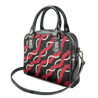 Aloha Ula'ula Hibiscus Pikake Lei Shoulder Handbag Hawaiian Quilt Pattern