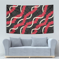 Aloha Ula'ula Hibiscus Pikake Lei Tapestry Hawaiian Quilt Pattern