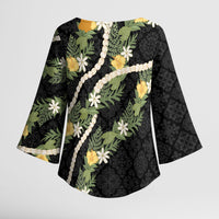 Puakenikeni Anthurium Pikake Lei Kimono Sleeve Blouse Hawaiian Quilt Pattern