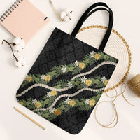 Puakenikeni Anthurium Pikake Lei Tote Bag Hawaiian Quilt Pattern