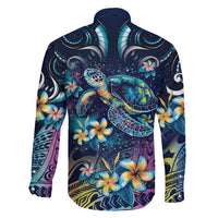 Plumeria Turtles Traditional Tribal Family Matching Tank Maxi Dress and Hawaiian Shirt LT9 - Polynesian Pride