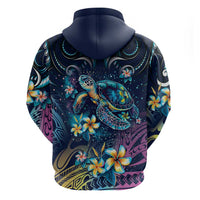 Plumeria Turtles Traditional Tribal Hoodie LT9 - Polynesian Pride