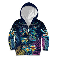 Plumeria Turtles Traditional Tribal Kid Hoodie