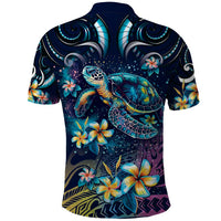 Plumeria Turtles Traditional Tribal Polo Shirt