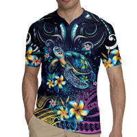 Plumeria Turtles Traditional Tribal Rugby Jersey