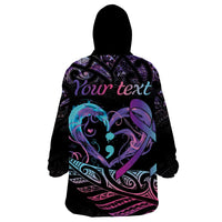 Personalised Your Life Matters Wearable Blanket Hoodie Suicide Prevention Awareness Semicolon Heart