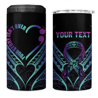 Personalised Your Story Isn't Over 4 in 1 Can Cooler Tumbler Suicide Prevention Awareness Semicolon Heart