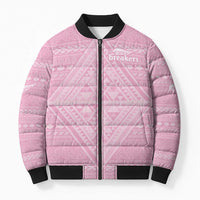 Custom New Zealand Basketball Indigenous Bomber Puffer Jacket - Polynesian Pride
