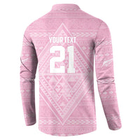 Custom New Zealand Basketball Indigenous Button Sweatshirt - Polynesian Pride