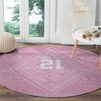 Custom New Zealand Basketball Indigenous Round Carpet - Polynesian Pride