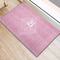 Custom New Zealand Basketball Indigenous Rubber Doormat - Polynesian Pride