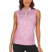Custom New Zealand Basketball Indigenous Women Sleeveless Polo Shirt - Polynesian Pride