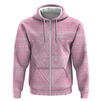 Custom New Zealand Basketball Indigenous Zip Hoodie - Polynesian Pride