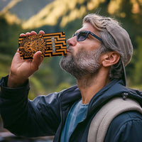 Custom Basketball New Zealand 4 in 1 Can Cooler Tumbler Gold Maori Ta Moko Indigenous - Polynesian Pride