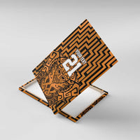 Custom Basketball New Zealand Canvas Wall Art Gold Maori Ta Moko Indigenous - Polynesian Pride