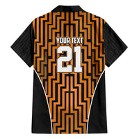 Custom Basketball New Zealand Family Matching Short Sleeve Bodycon Dress and Hawaiian Shirt Gold Maori Ta Moko Indigenous - Polynesian Pride