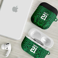 Custom Basketball New Zealand AirPods Case Green Maori Ta Moko Indigenous LT9 - Polynesian Pride
