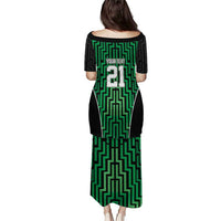 Custom Basketball New Zealand Puletasi Green Maori Ta Moko Indigenous - Polynesian Pride