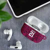 Custom Basketball New Zealand AirPods Case Pink Maori Ta Moko Indigenous LT9 - Polynesian Pride