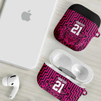 Custom Basketball New Zealand AirPods Case Pink Maori Ta Moko Indigenous LT9 - Polynesian Pride