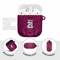 Custom Basketball New Zealand AirPods Case Pink Maori Ta Moko Indigenous LT9 - Polynesian Pride