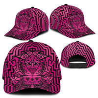 Basketball New Zealand Classic Cap Pink Maori Ta Moko Indigenous - Polynesian Pride