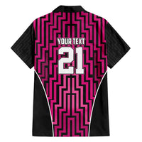 Custom Basketball New Zealand Family Matching Summer Maxi Dress and Hawaiian Shirt Pink Maori Ta Moko Indigenous - Polynesian Pride