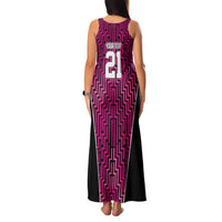 Custom Basketball New Zealand Family Matching Tank Maxi Dress and Hawaiian Shirt Pink Maori Ta Moko Indigenous - Polynesian Pride