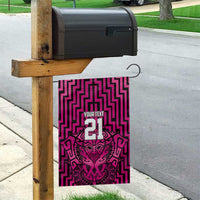 Custom Basketball New Zealand Garden Flag Pink Maori Ta Moko Indigenous - Polynesian Pride